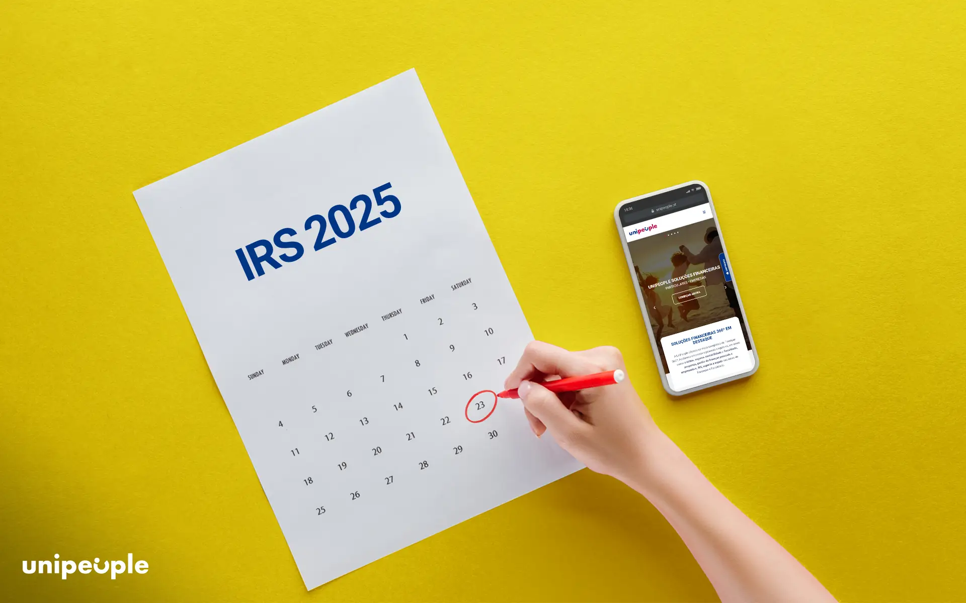 unipeople solucoes financeiras calendario fiscal 2025 datas irs portugal